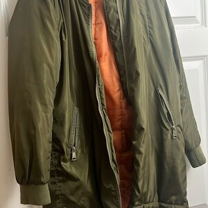 Green bomber jacket